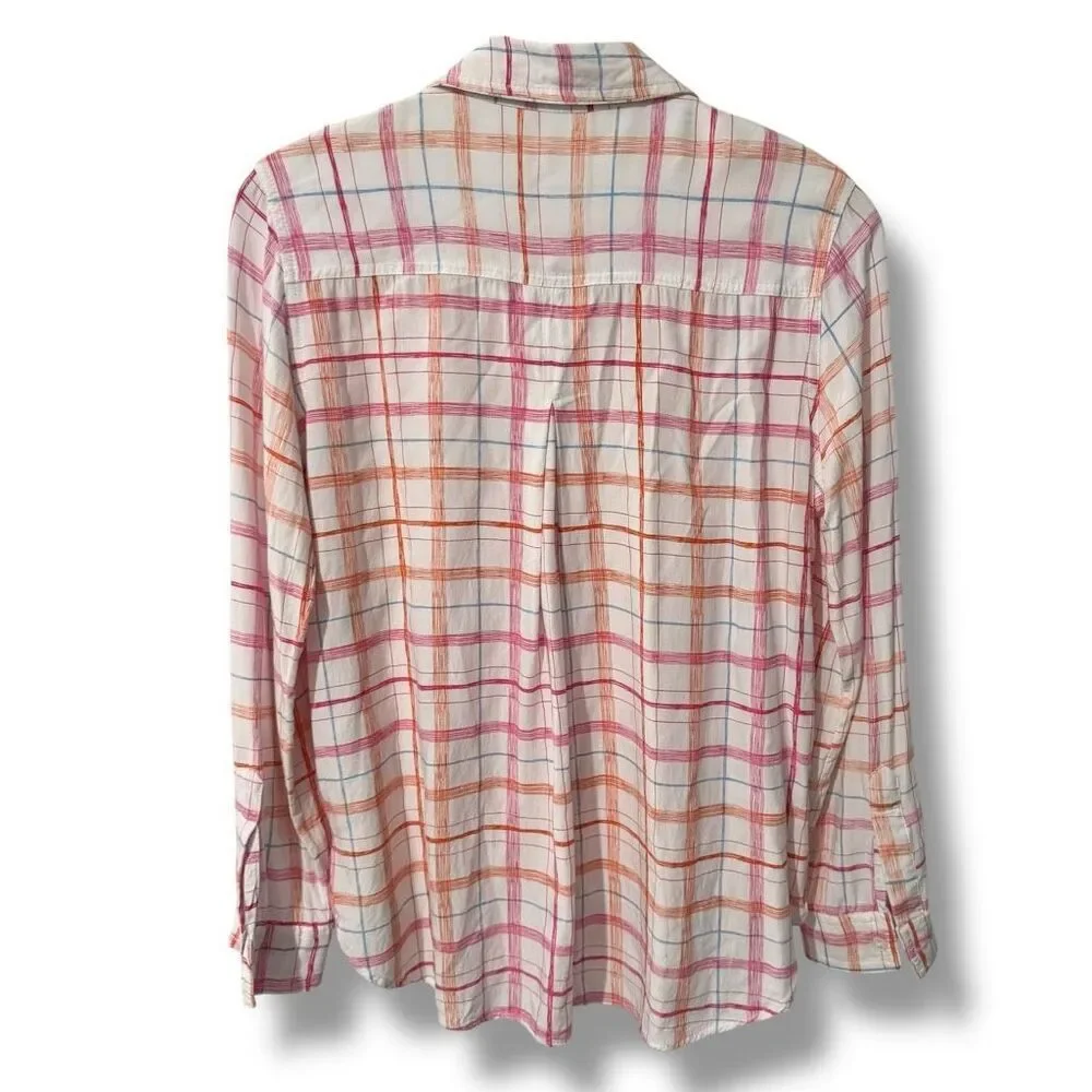 🔥4/$25 Velvet Heart Women's Button-Up Plaid Hi-Low Shirt Multicolor Size Small